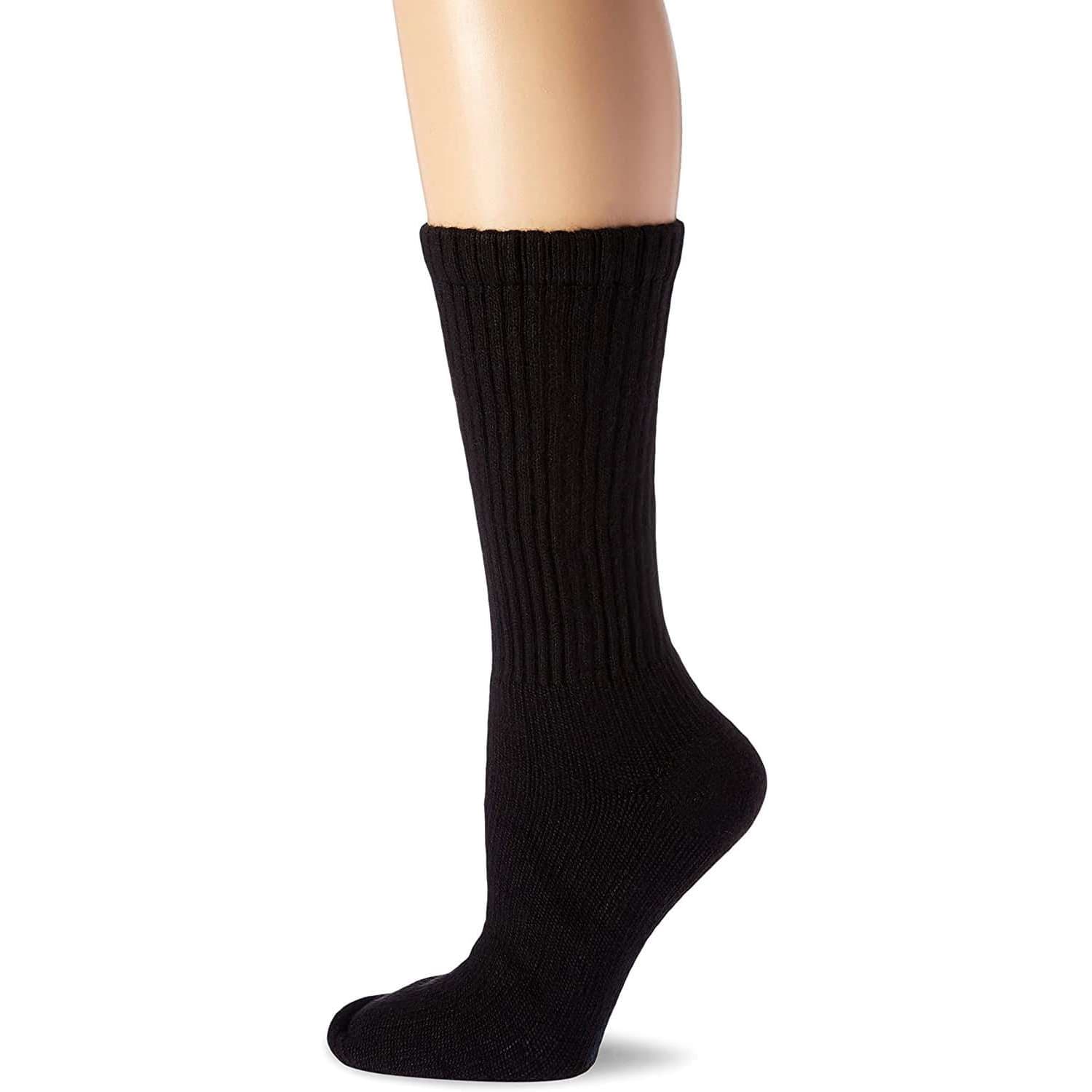 Jobst Sensifoot Diabetic Crew High Compression Socks, Closed Toe, Black, Extra Small - Pair - Image 1