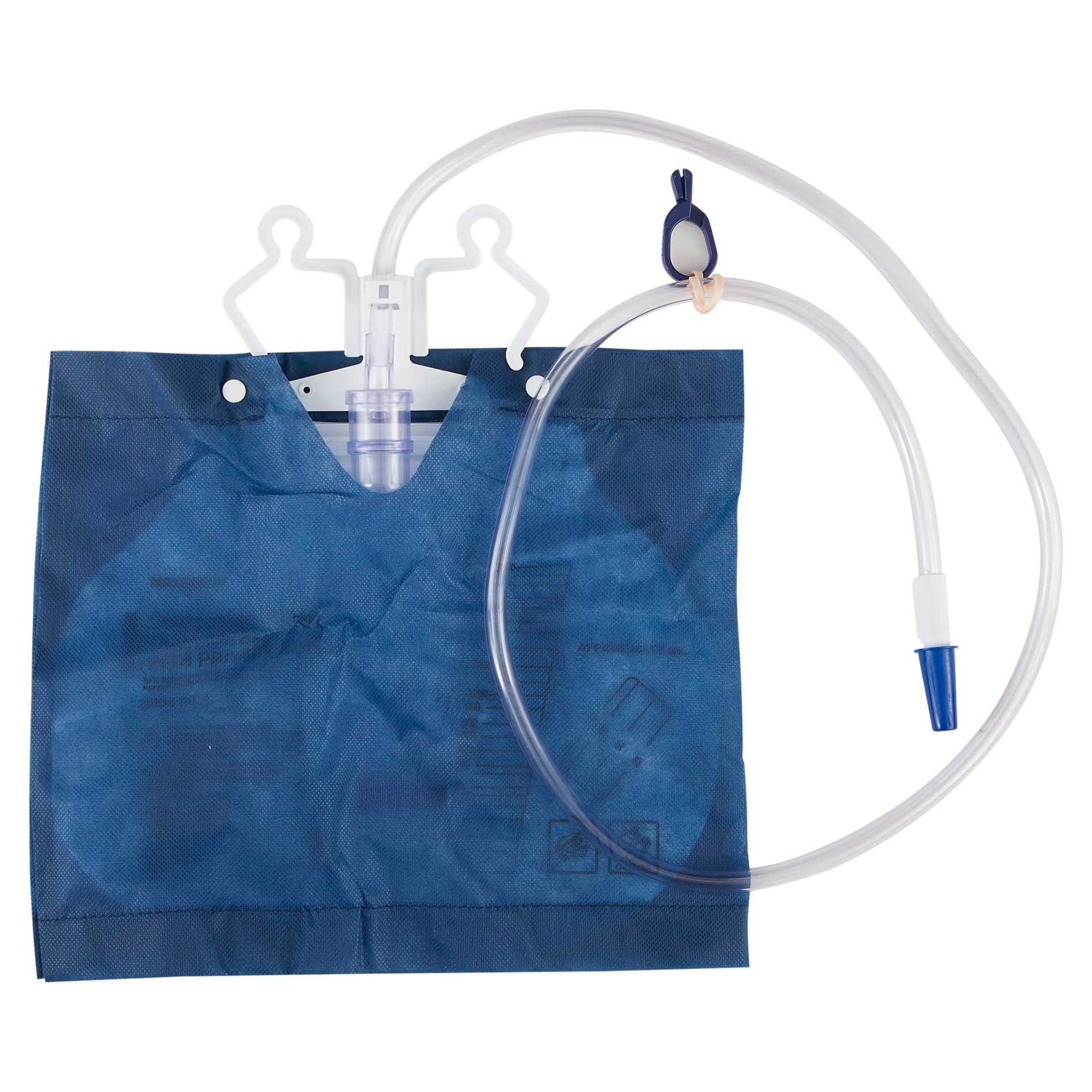 McKesson Urinary Drain Bag Without Additive 48 Inch Drainage Tube Needleless Sampling Port with Cap - Image 1