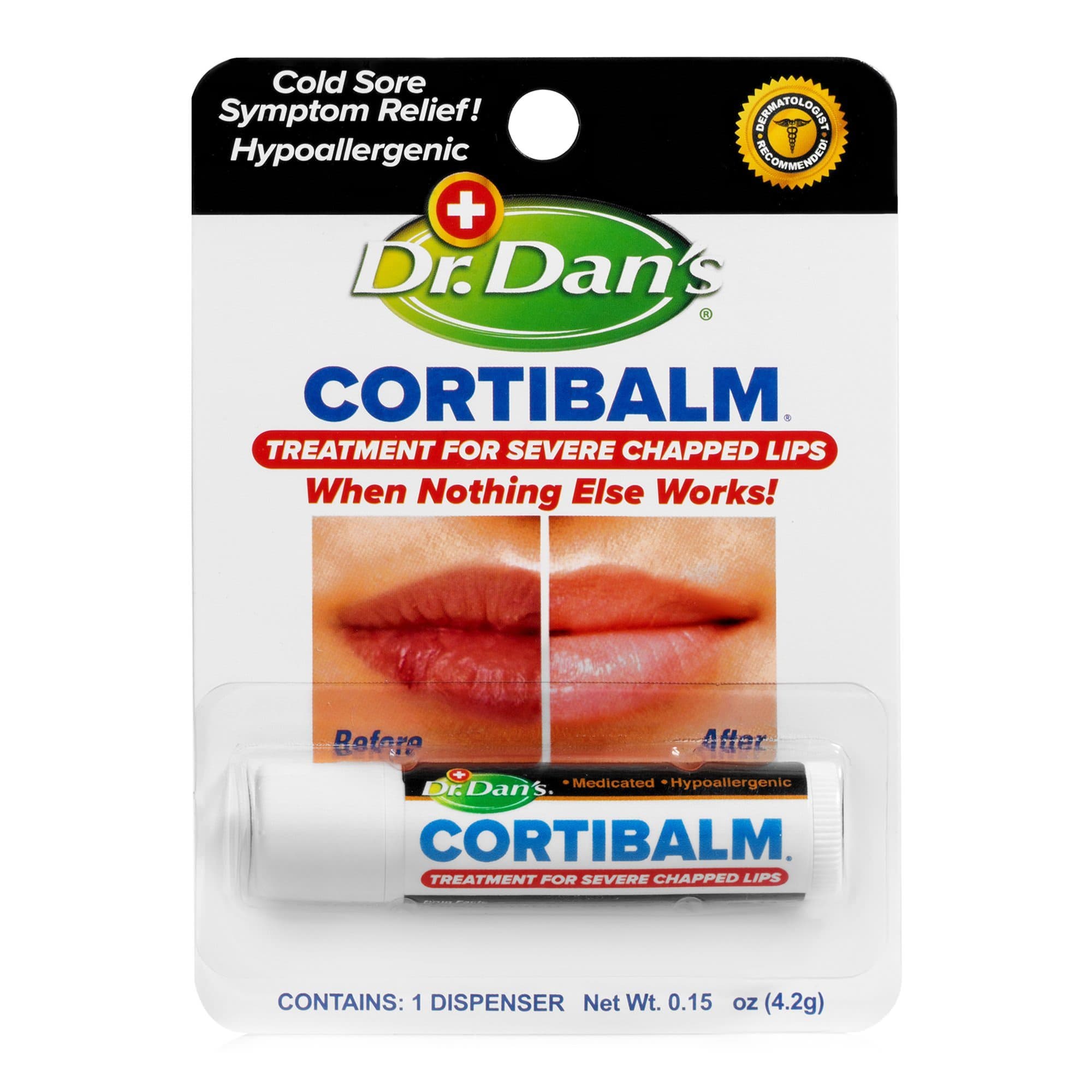 Dr. Dan's CortiBalm Lip Balm, 0.14 oz - Each