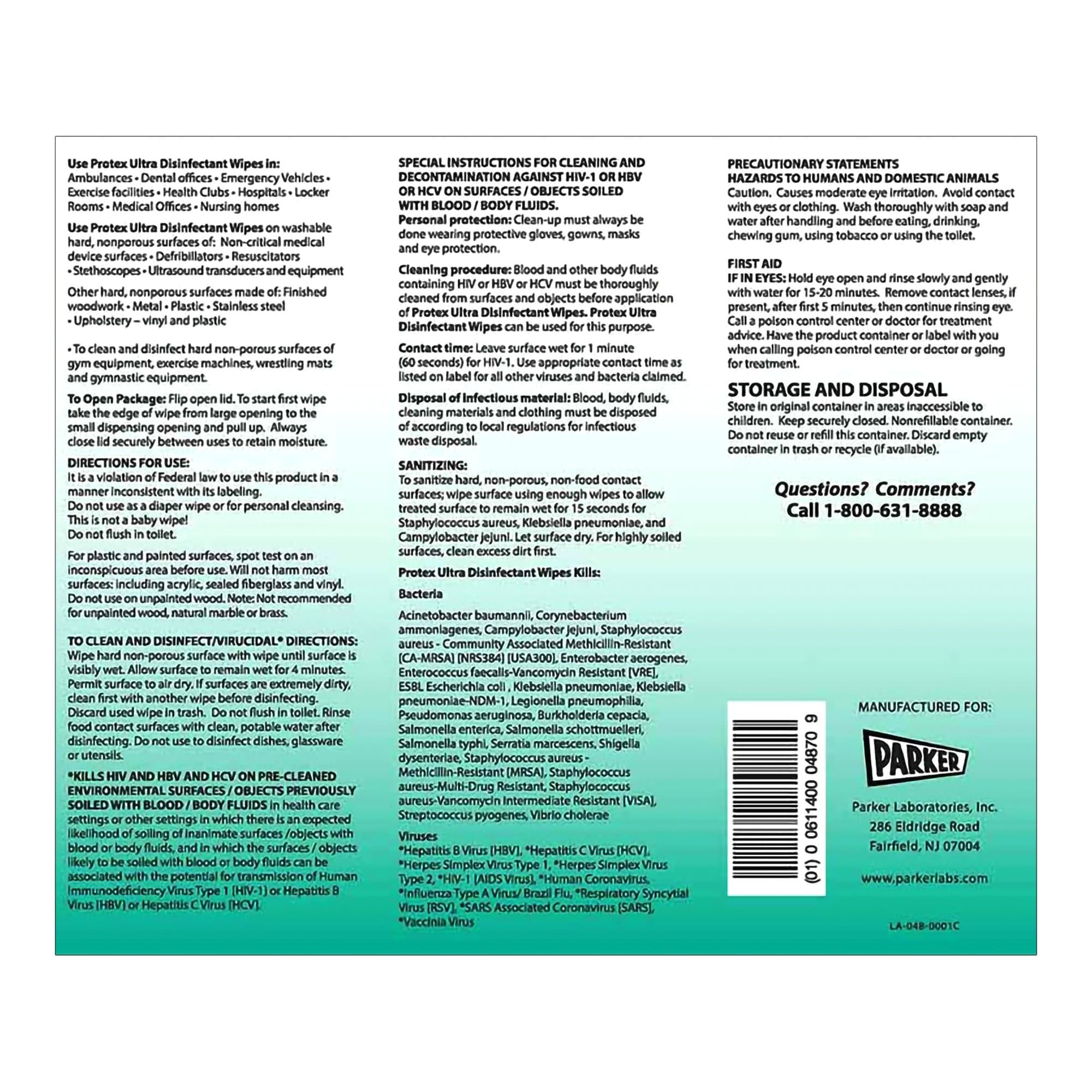 Protex Ultra One-Step Premoistened Disinfectant Wipes - Image 4