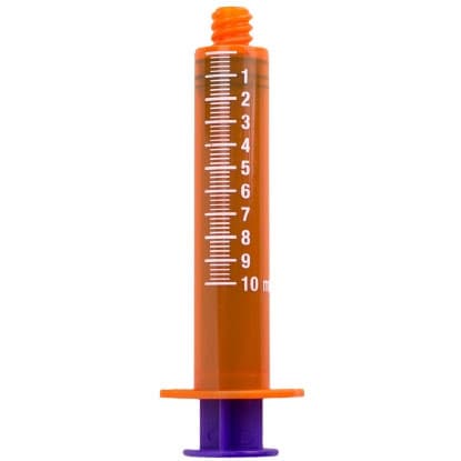 Vesco Oral Medication Syringe, Amber Barrel, 10 ml - Box of 250 - Image 1