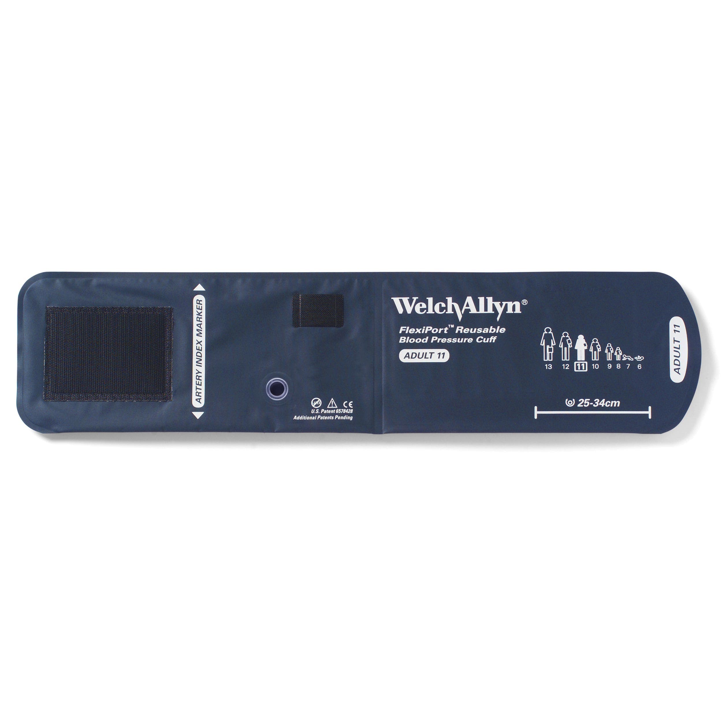 Welch Allyn FlexiPort Reusable Blood Pressure Arm Cuff, Locking Type Connector, Adult - Image 2