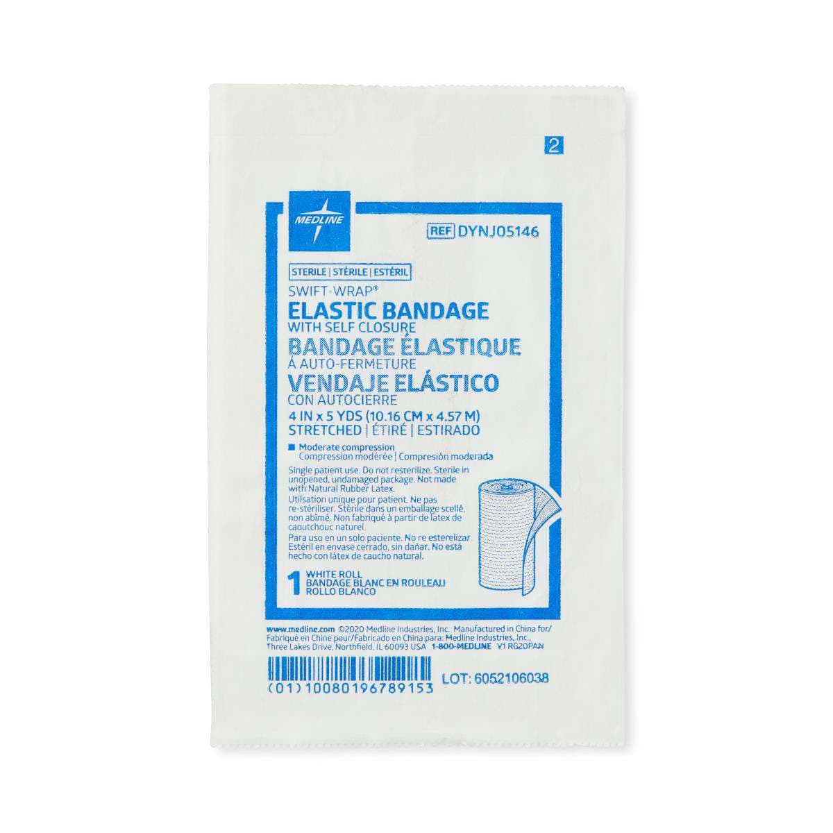 Medline Swift-wrap Sterile Elastic Bandages, 4 x 5 Yard - Image 1