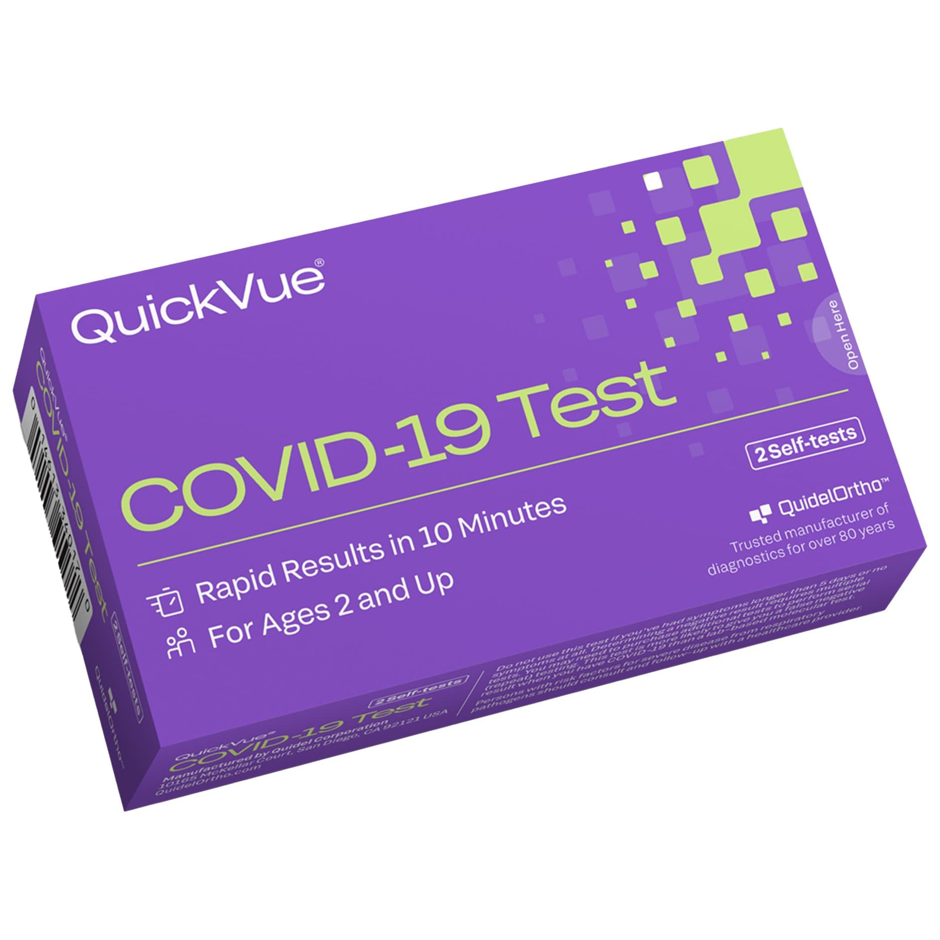 Quidel QuickVue COVID-19 Test Kit - Kit of 2 - Image 1
