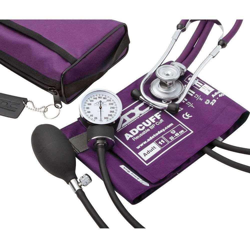 ADC Pro's Combo II SR Pocket Aneroid & Sprague Kit, Purple, Adult - Image 1