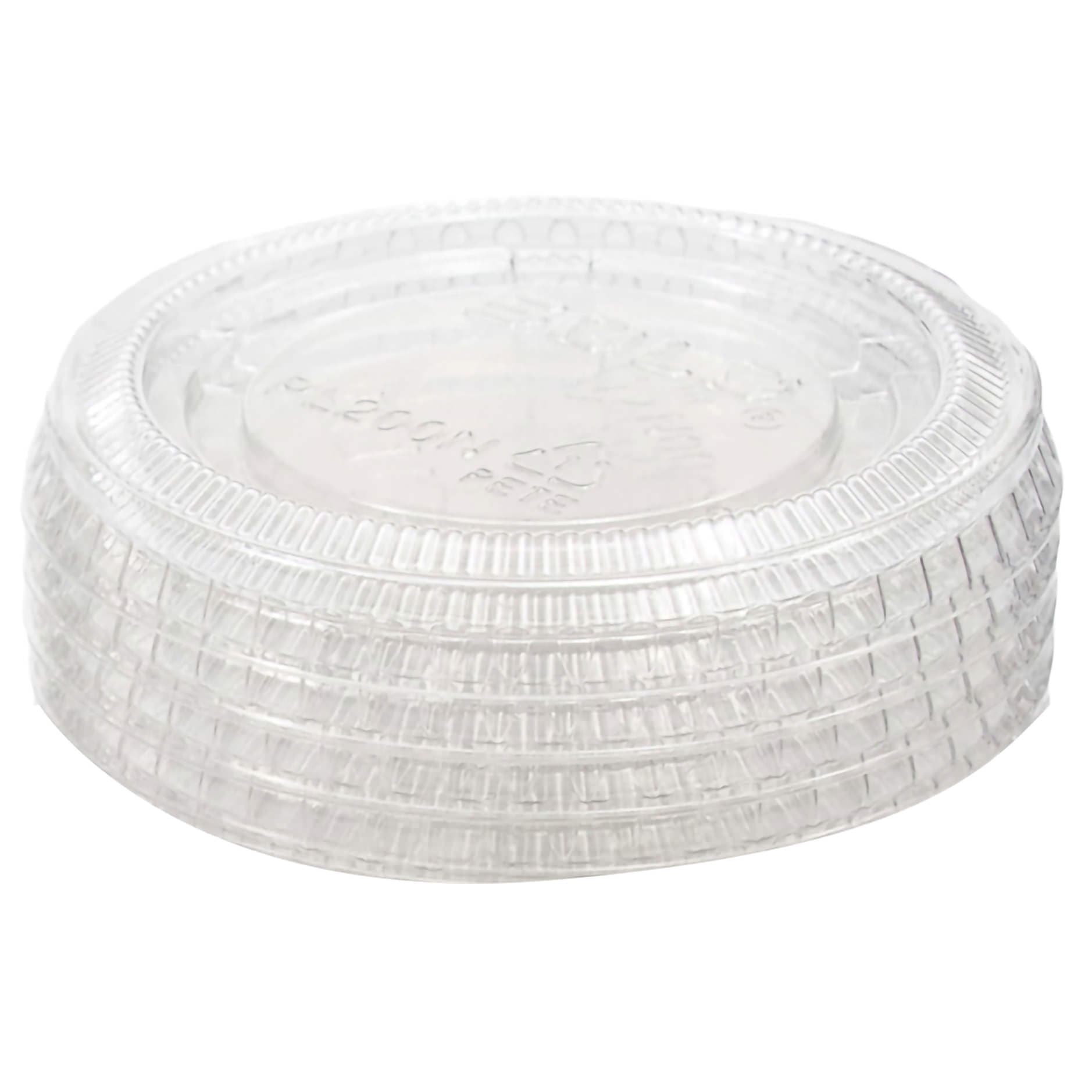 Dart Solo Clear Plastic Souffle Disposable Cup Lid - Image 2