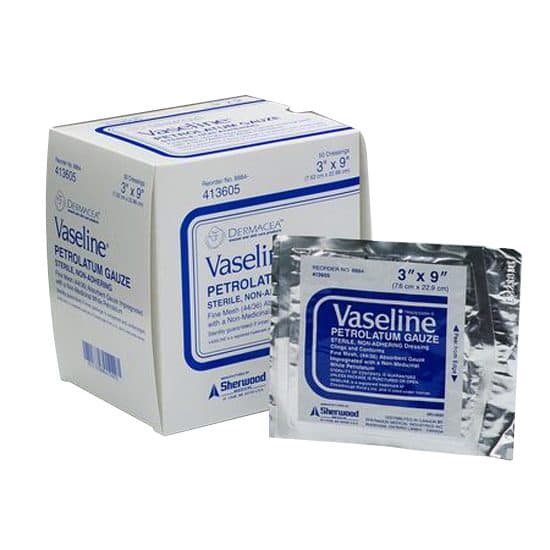 Vaseline Petrolatum Impregnated Gauze Dressing, Sterile, 1" x 36" - Box of 12 - Image 1