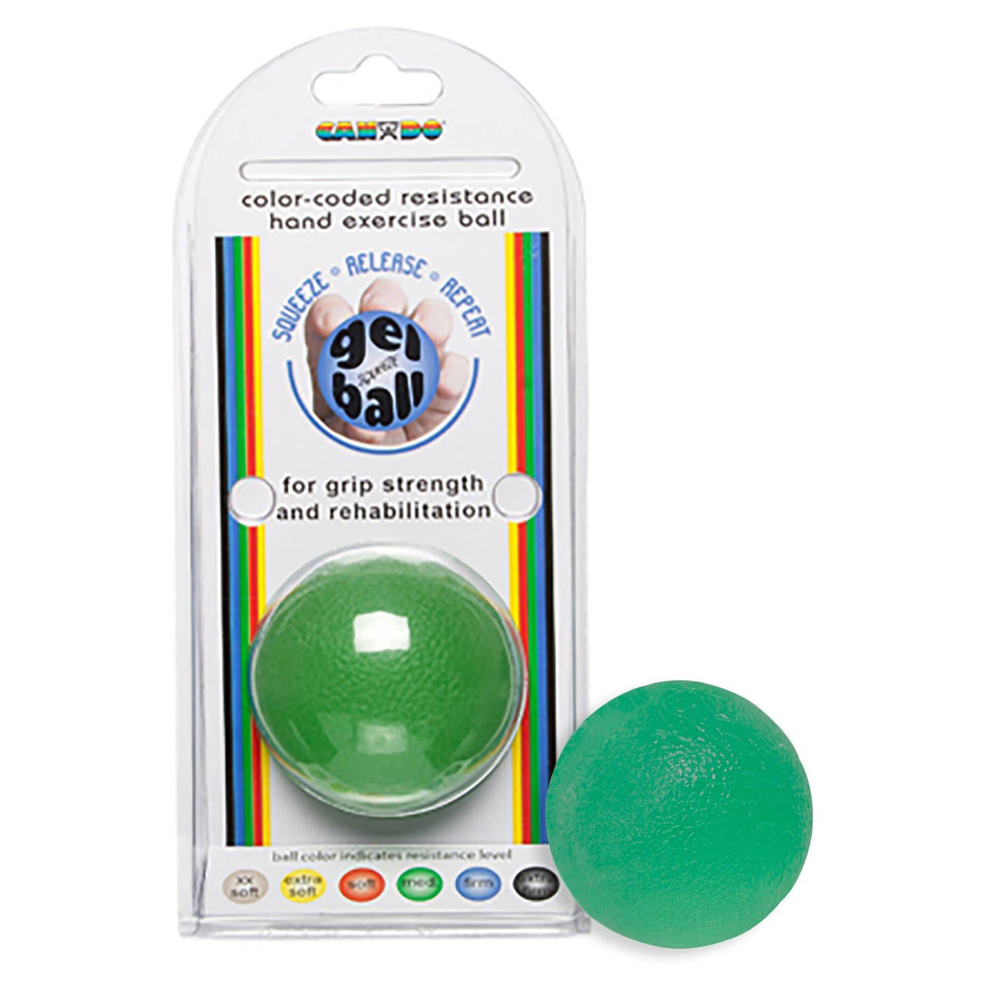 CanDo Gel Hand Squeeze Ball, Standard Circular, Medium, Green - Image 1