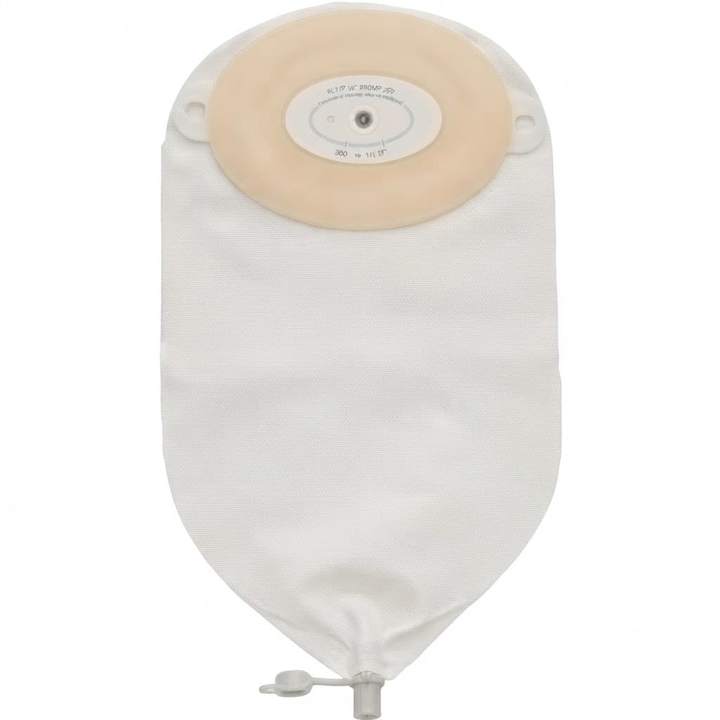Nu hope Adult Urinary Pouch, Oval D with Flutter Valve, Convex - Box of 10 - Image 1
