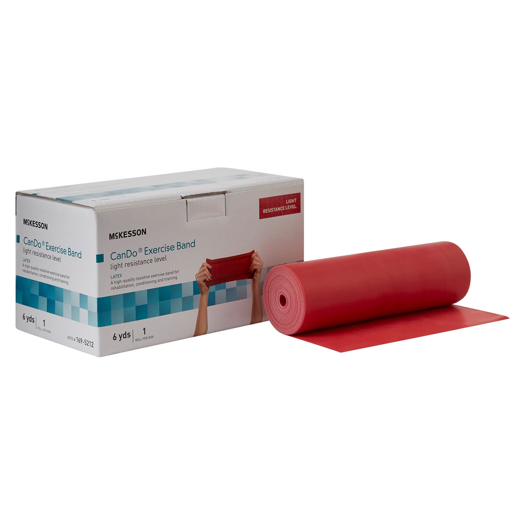 McKesson CanDo Red Light Resistance Exercise Band, 5 Inch X 6 Yard - Image 1