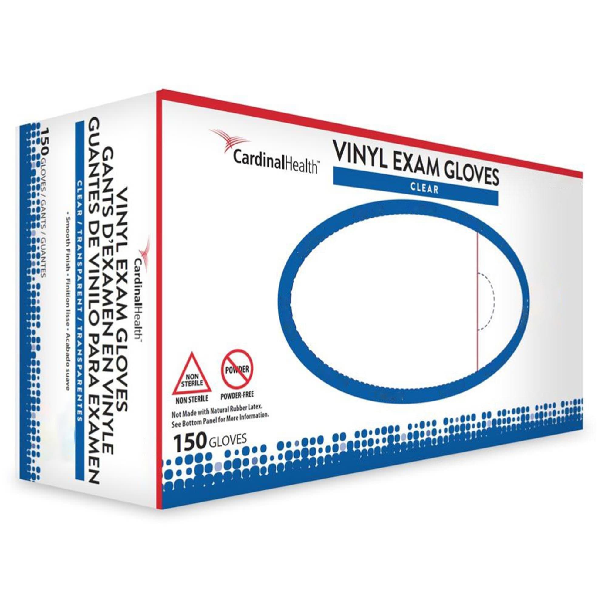 Cardinal ESTEEM Vinyl Exam Gloves,Small - Box of 150 - Image 1