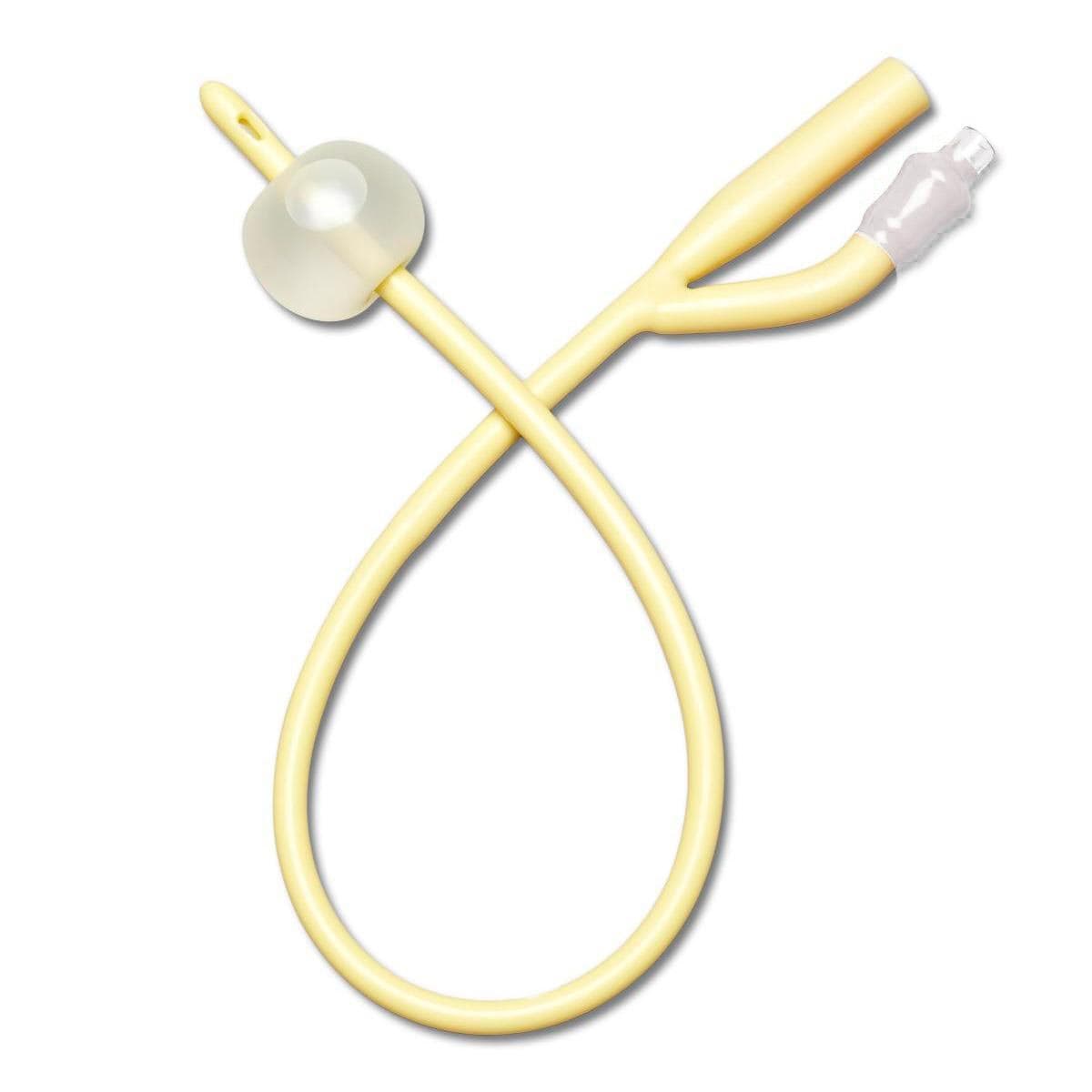 Medline 2-Way Silicone-Elastomer Coated Latex Foley Catheters, 10mL, 12 Fr - Each - Image 1