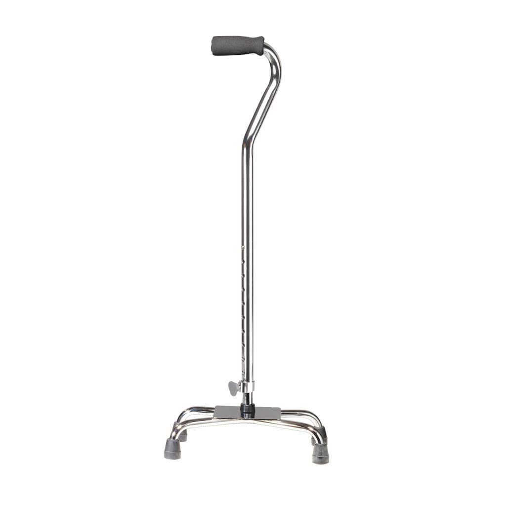 Drive Chrome Quad Cane with Large Base - Each - Image 1