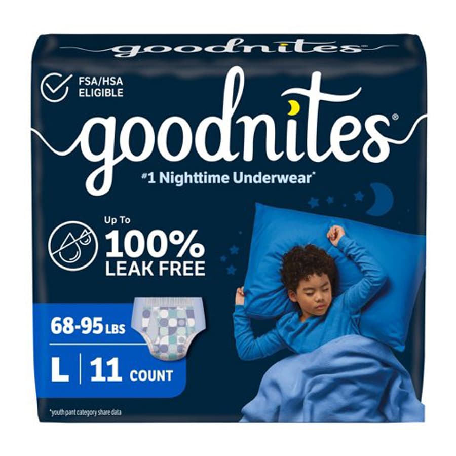 Goodnites Nighttime Underwear For Boys, Large - Case of 44 - Image 1