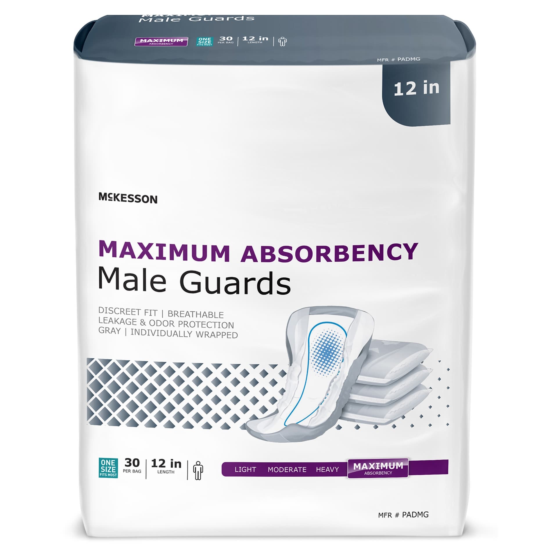 McKesson Maximum Absorbency Male Guards - Bag of 30 - Image 1