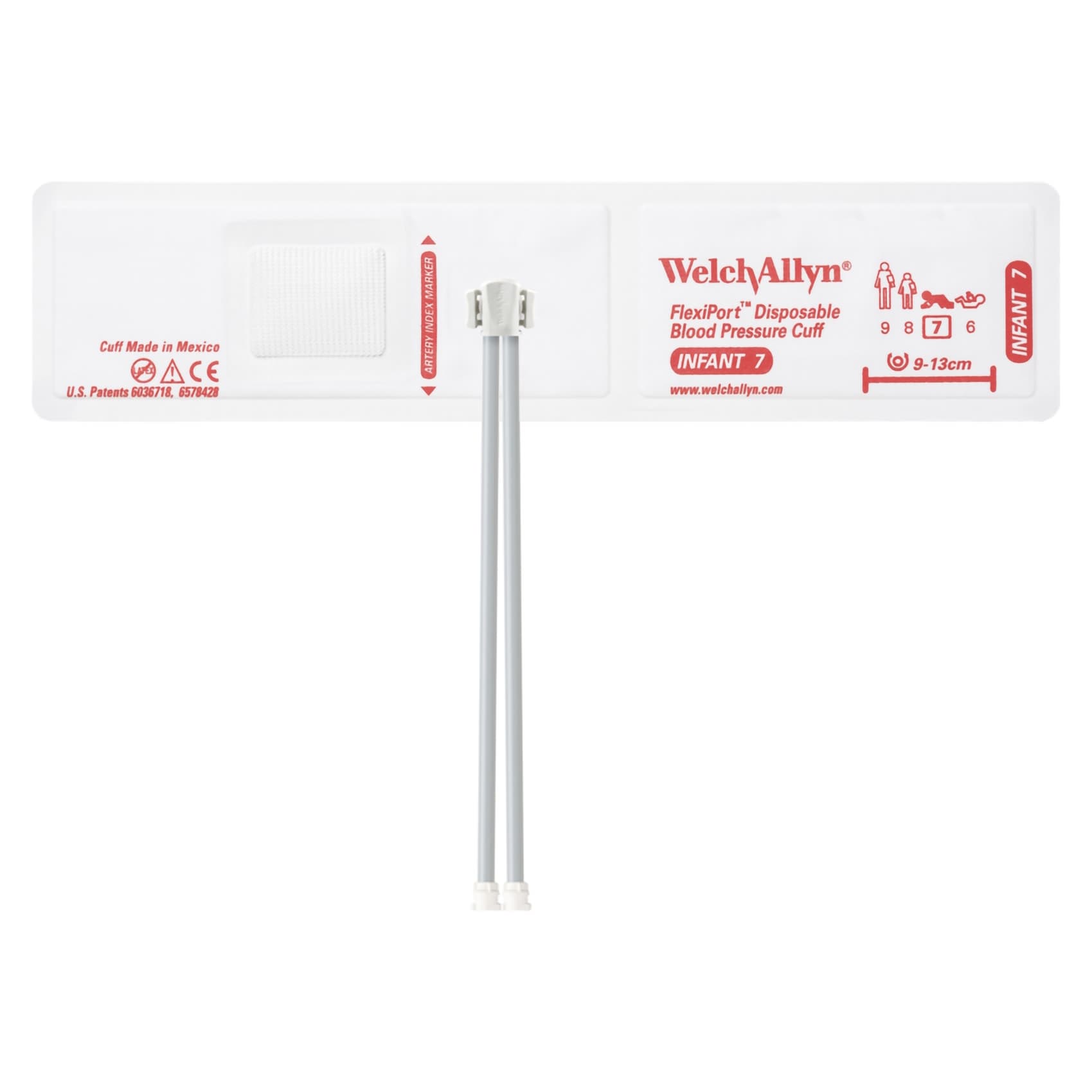 FlexiPort Single Patient Use Blood Pressure Cuff White
