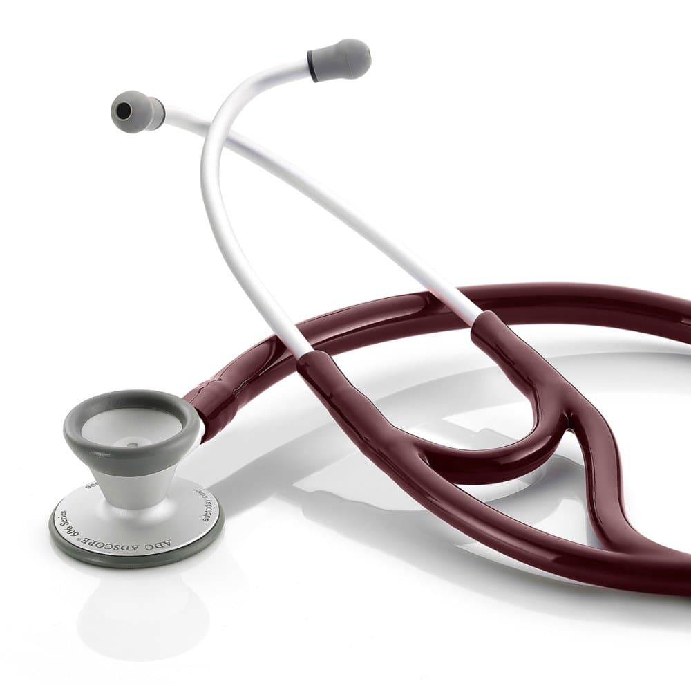 ADC Adscope Ultra-lite Cardiology Stethoscope, Burgundy - Image 1