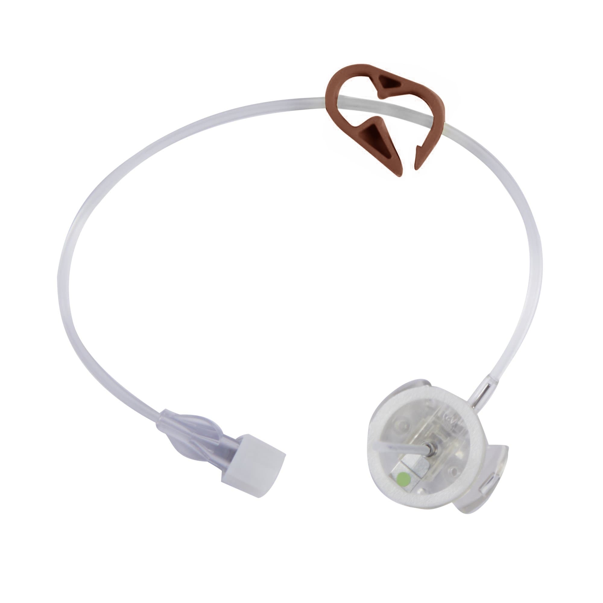 Surecan Safety II Huber Needle Infusion Set, 19 Gauge, 1 Inch, 7-1/2 Inch - Case of 100 - Image 1