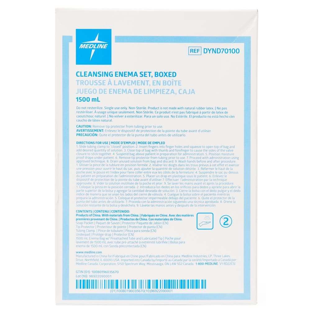 Medline Enema Bag Set with Slide Clamp, Boxed - Image 4