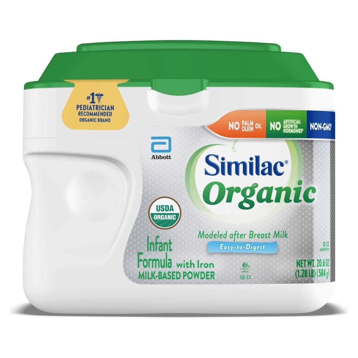 Similac Organic Complete Nutrition Infant Formula with OPTIGRO, 20.6 oz - Case of 4 - Image 1