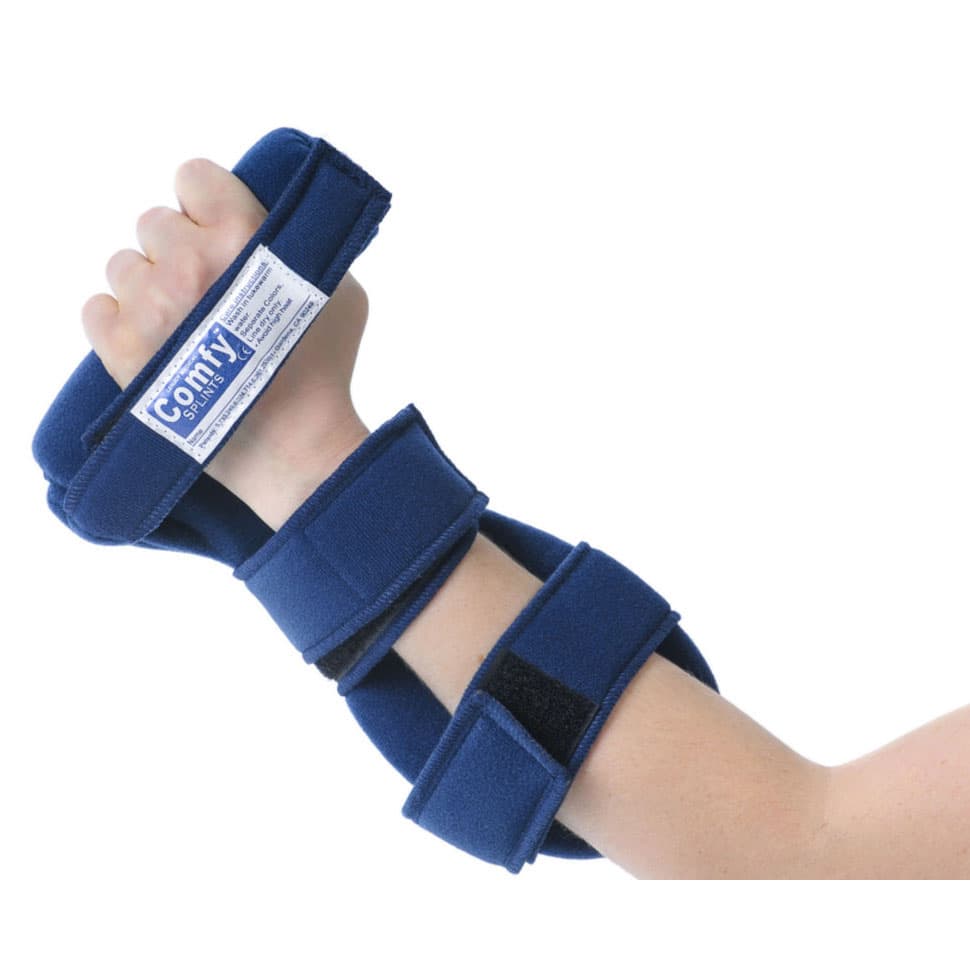 Comfy Grip Hand Orthosis, Adult, Navy Blue With Headliner Cover - Image 1