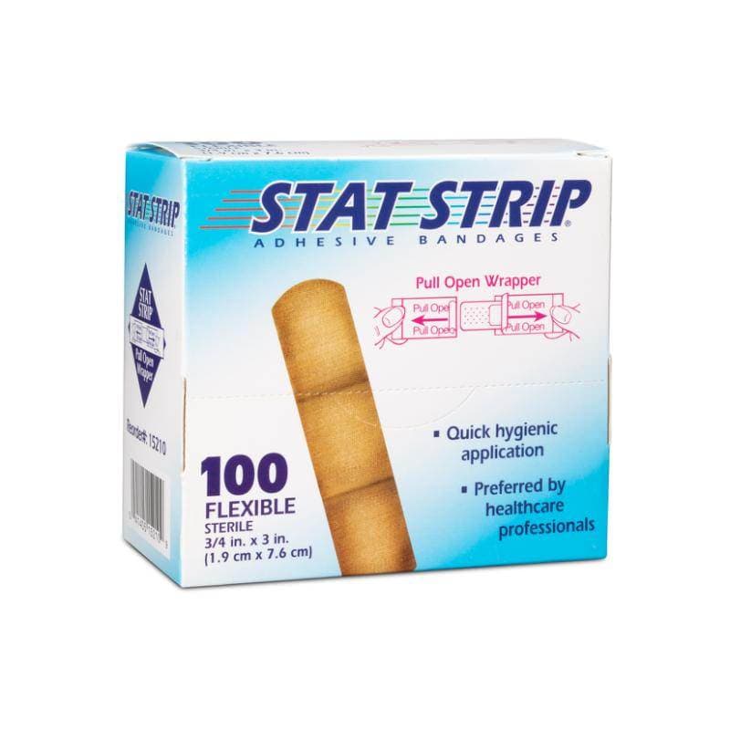Dukal American White Cross Flexible Stat Strip, 3/4 x 3 Inch - Box of 100 - Image 1
