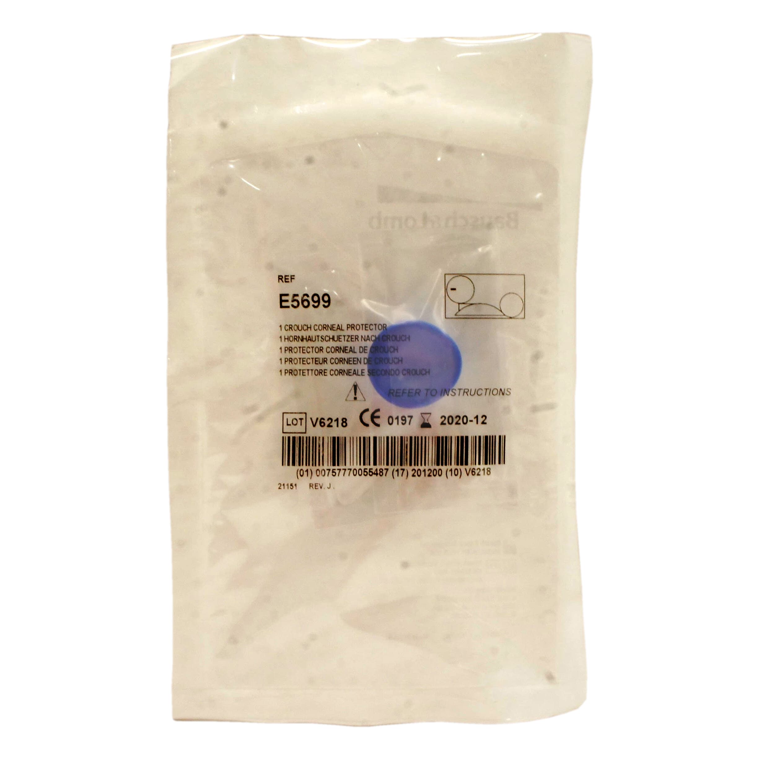 Crouch Corneal Shield Protector Disposable, Blue, 23.5 X 25.8 mm, Adult - Box of 10 - Image 1