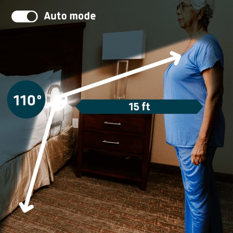 Lunderg Bed Rail for Elderly Adult's Safety with Motion Light - Image 8