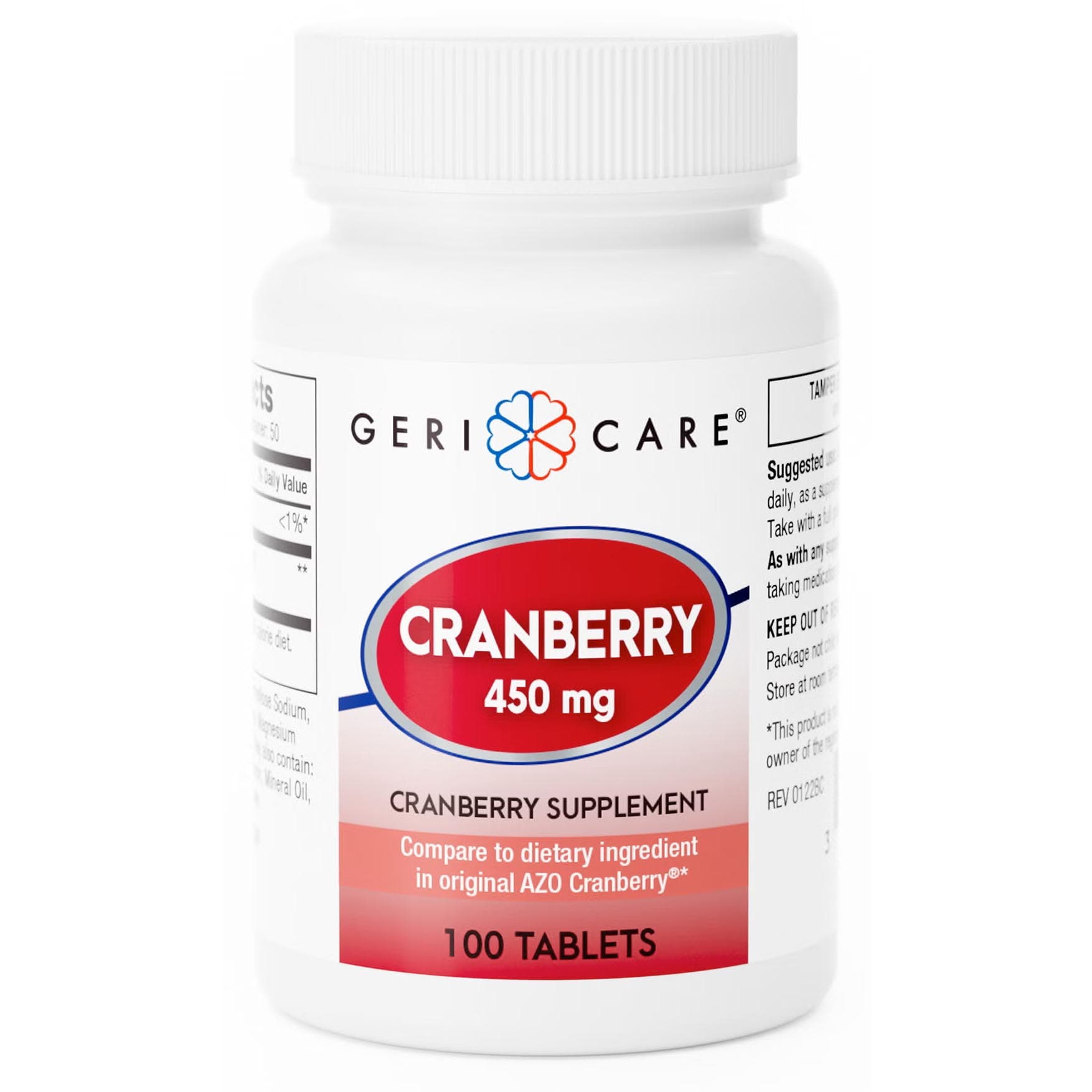 Geri-Care Cranberry Extract Dietary Supplement Tablet, 450 mg - Bottle of 100 - Image 1