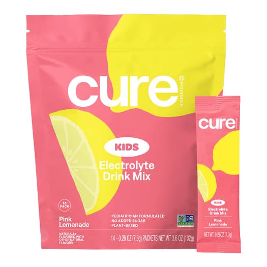 Cure Kids Electrolyte Hydration Mix, Pink Lemonade, 6 ct - Each - Image 1