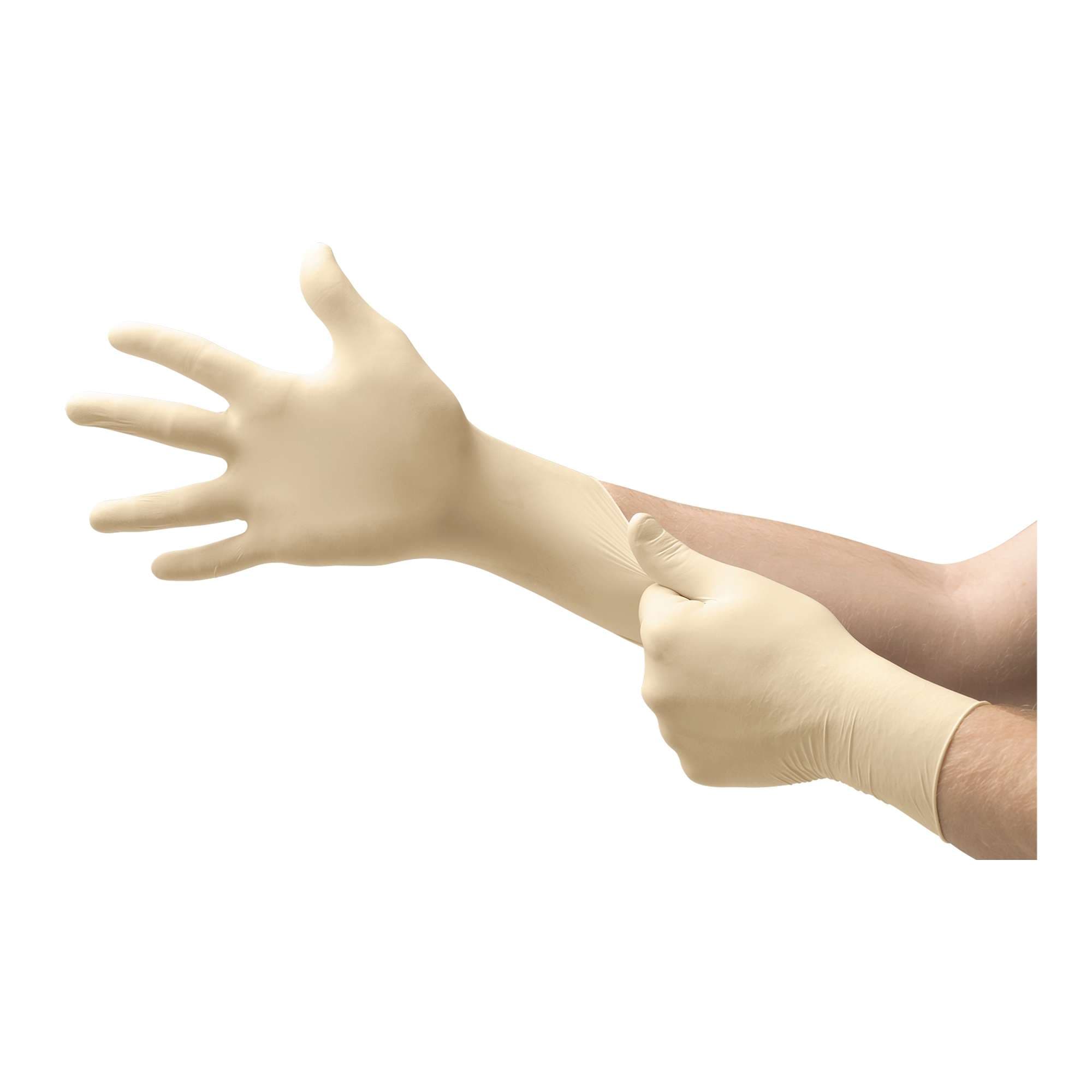 Ansell Microflex Latex Exam Glove, Medium (7.5-8.0), Class 100, Powder-Free - Case of 1000 - Image 1