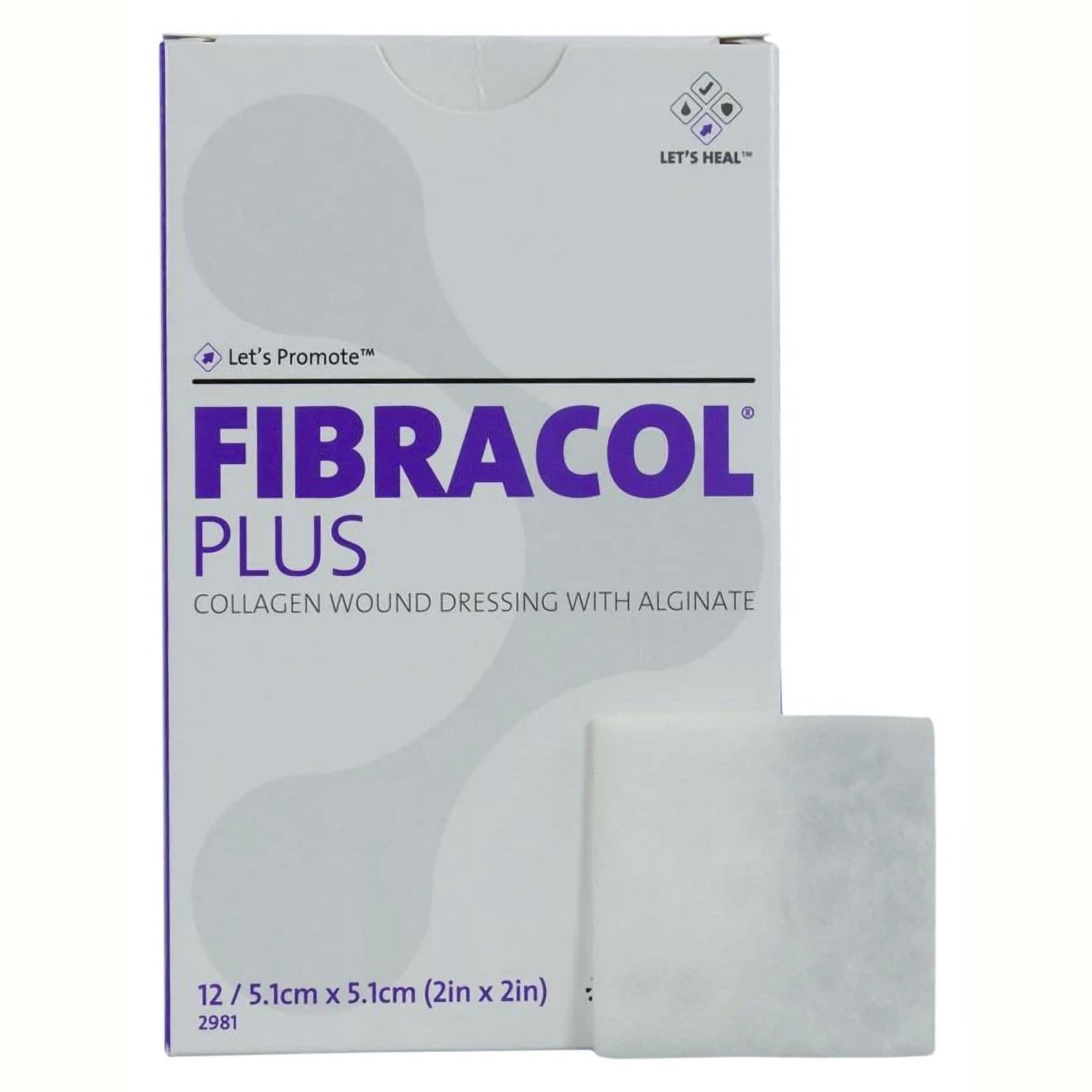 Fibracol Plus Collagen Wound Dressing with Alginate, 2 x 2 Inch - Case of 72 - Image 1
