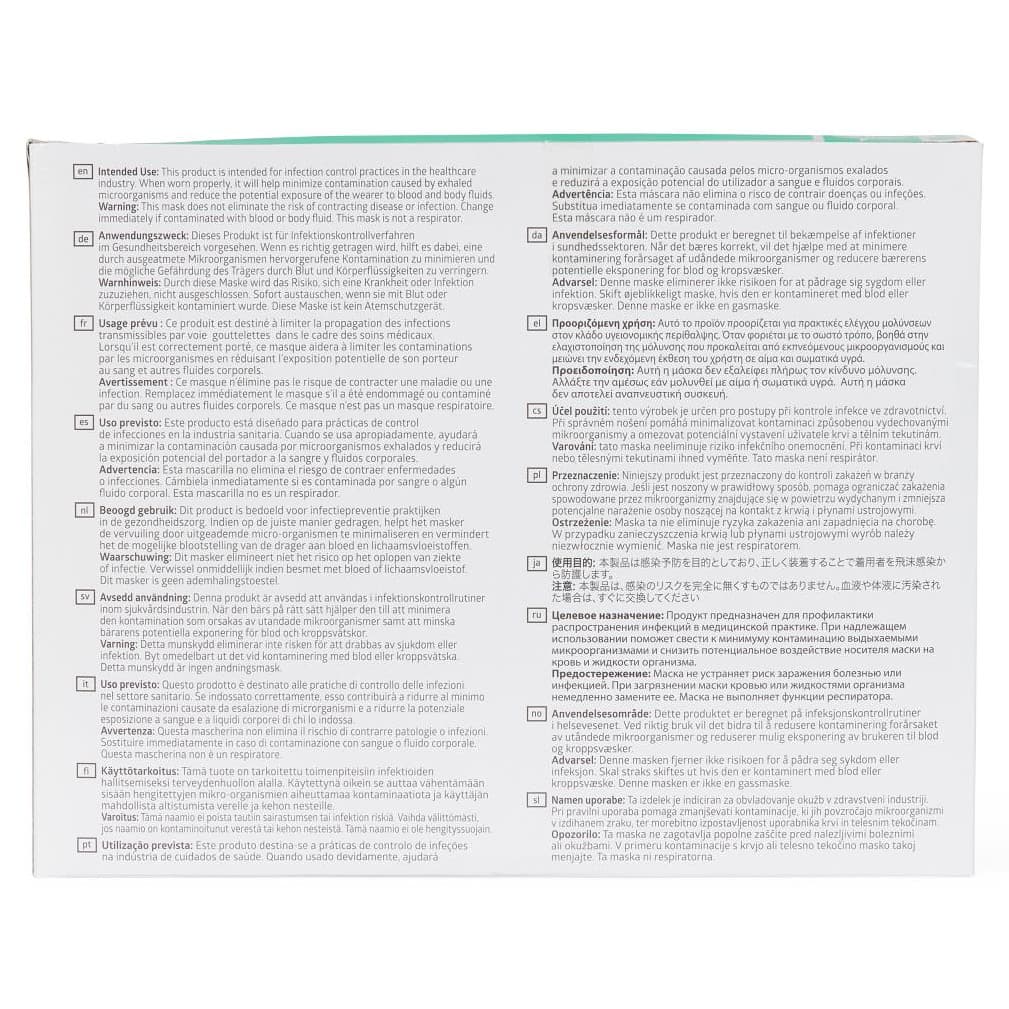 Medline ASTM Level 1 Surgical Mask with Horizontal Ties, Blue - Image 3