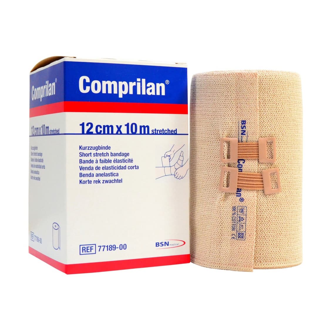 Comprilan Short Stretch Bandage, 12 cm x 10 meter - Each - Image 1