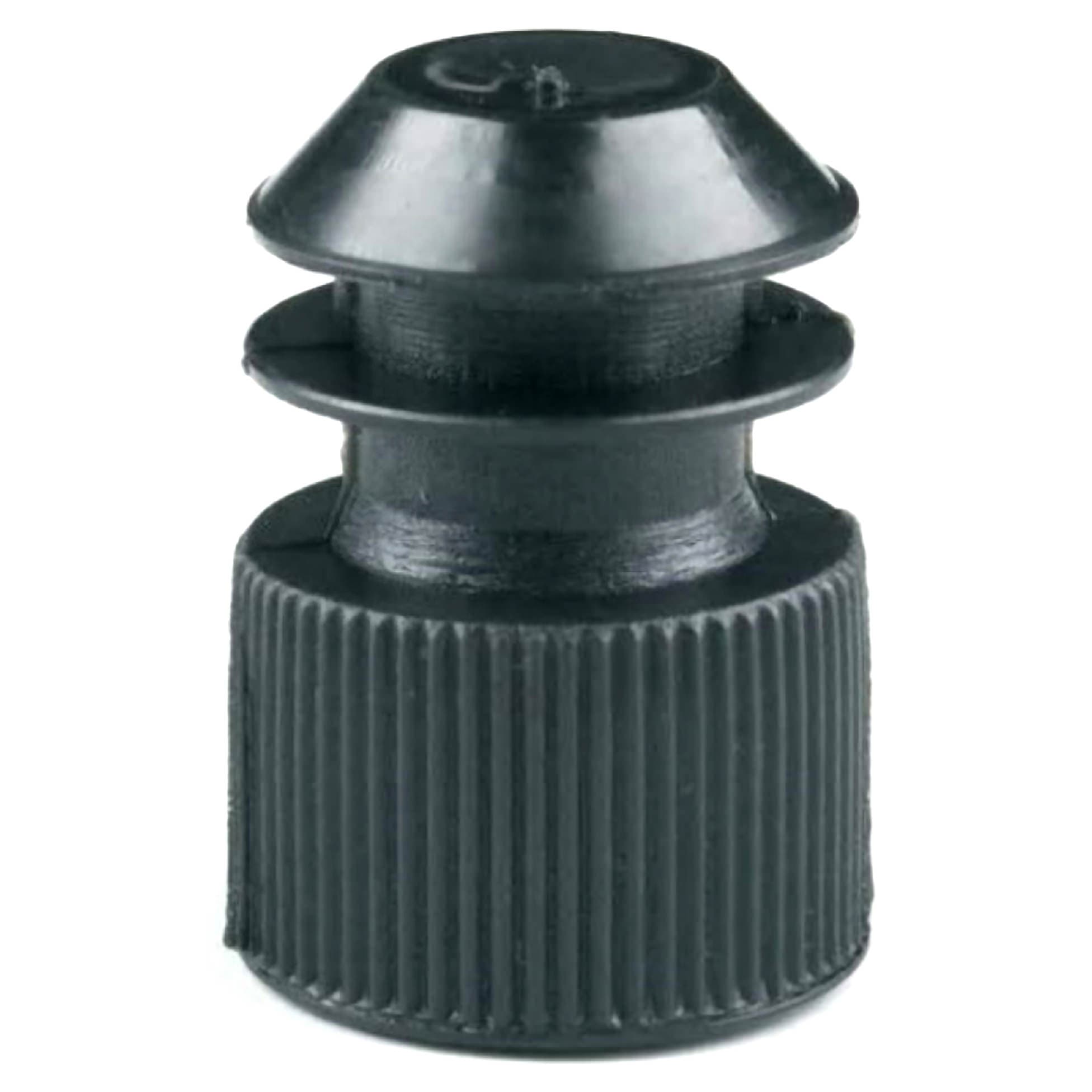 McKesson Tube Closure For Use with 16 mm Blood Drawing Tubes, Flanged Plug Cap, Black - Case of 10000 - Image 1