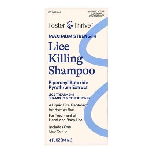 Foster and Thrive Lice Killing Shampoo, 4 oz - Each - Image 1