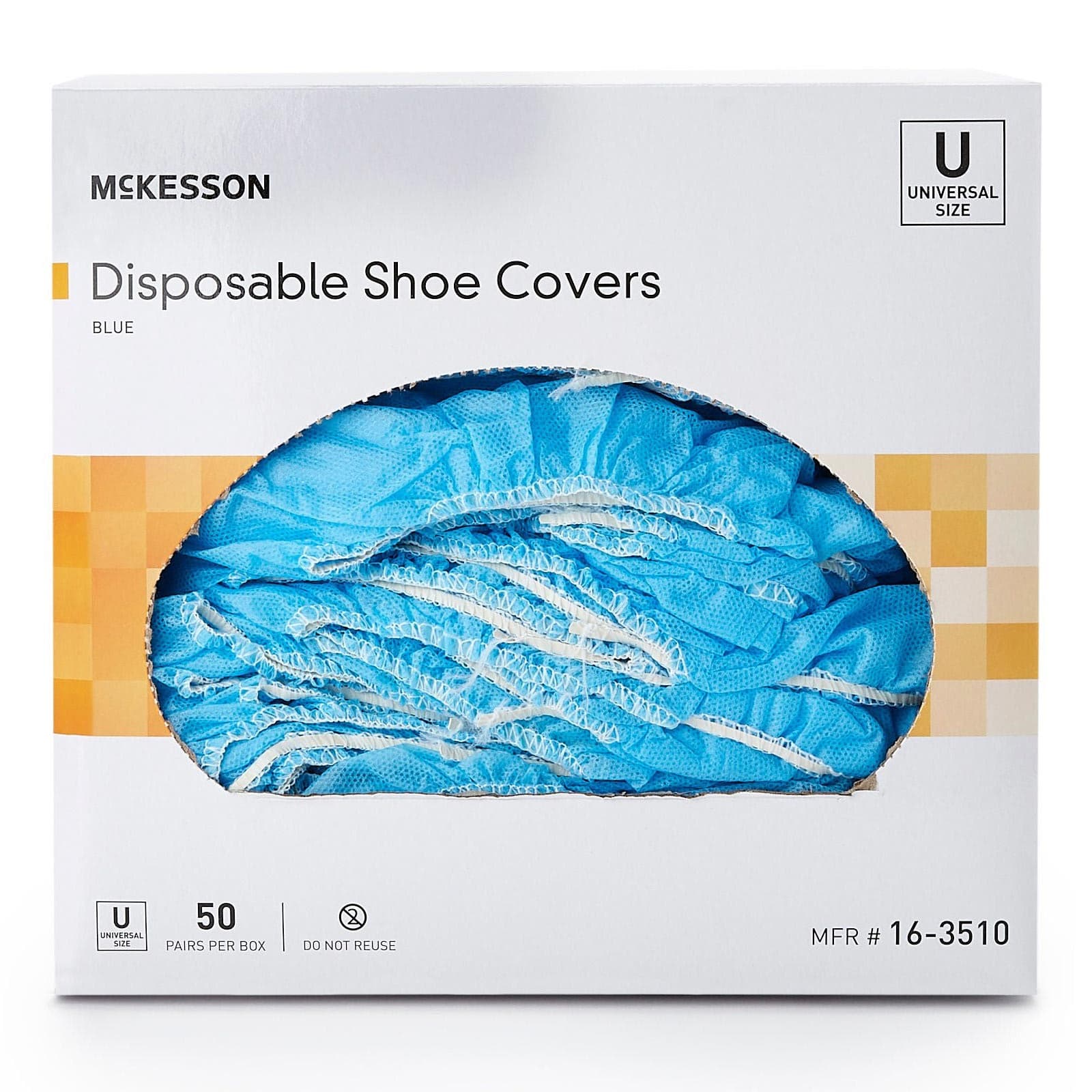 McKesson Elastic Shoe Cover With Non-Skid Sole, Blue - Image 3