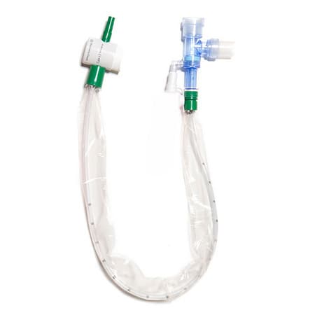Halyard Ballard Trach Care Adult T-Piece 24-Hour Closed Suction Catheter, 14Fr - Case of 20 - Image 1