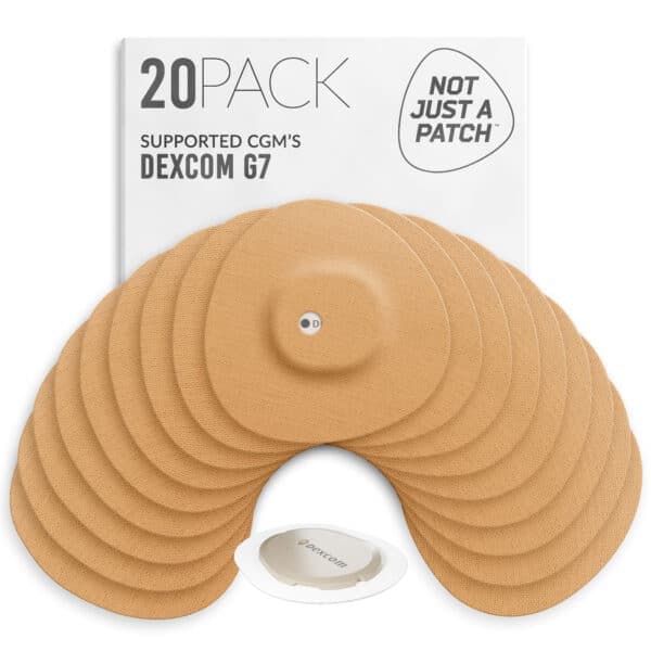 Not Just A Patch Original Patches for Dexcom G7 and Stelo, Beige - Pack of 20 - Image 1