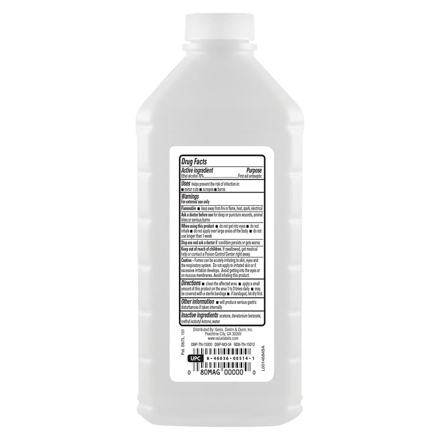 GoodSense Ethyl Rubbing Alcohol 70%, 16 oz Bottle - Each - Image 2