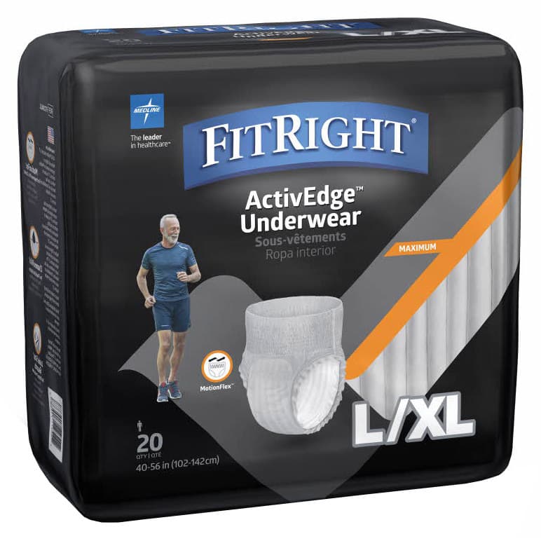 FitRight ActivEdge Underwear For Men, Large-Extra Large - Bag of 20 - Image 1