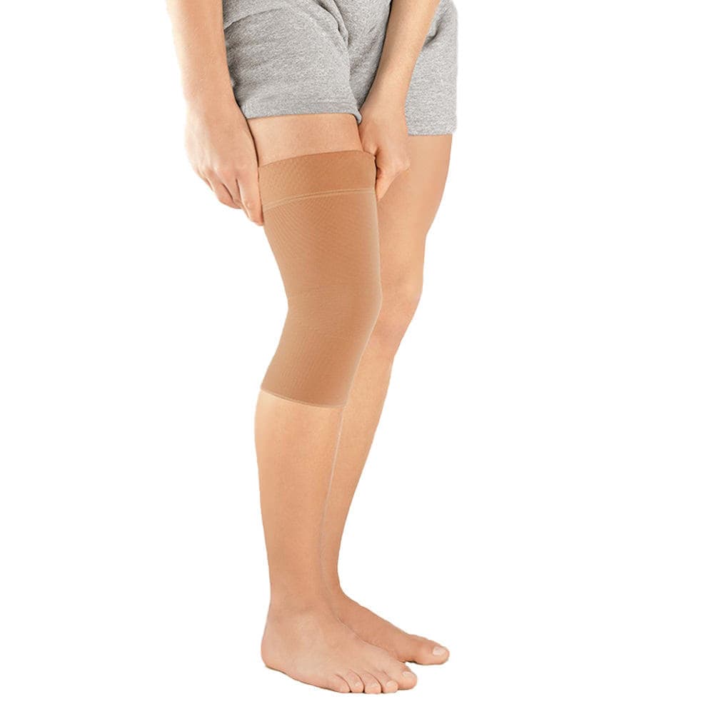 Medi USA Doc Ortho Seamless Knee Support with Silicone Top Band, Beige, Extra Small - Image 1