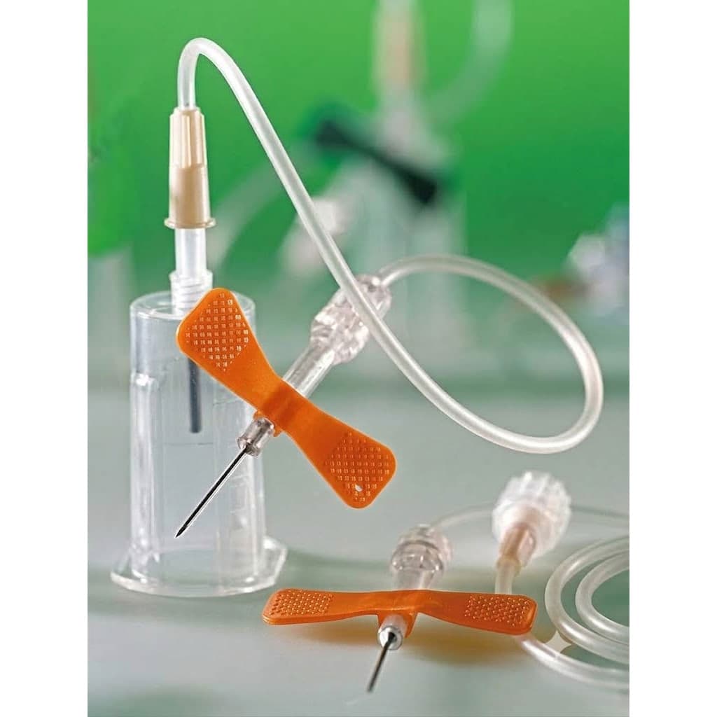 Vacuette Blood Collection Set, Winged, Orange, 25 Gauge, 12 Inch Tubing - Case of 1000 - Image 1