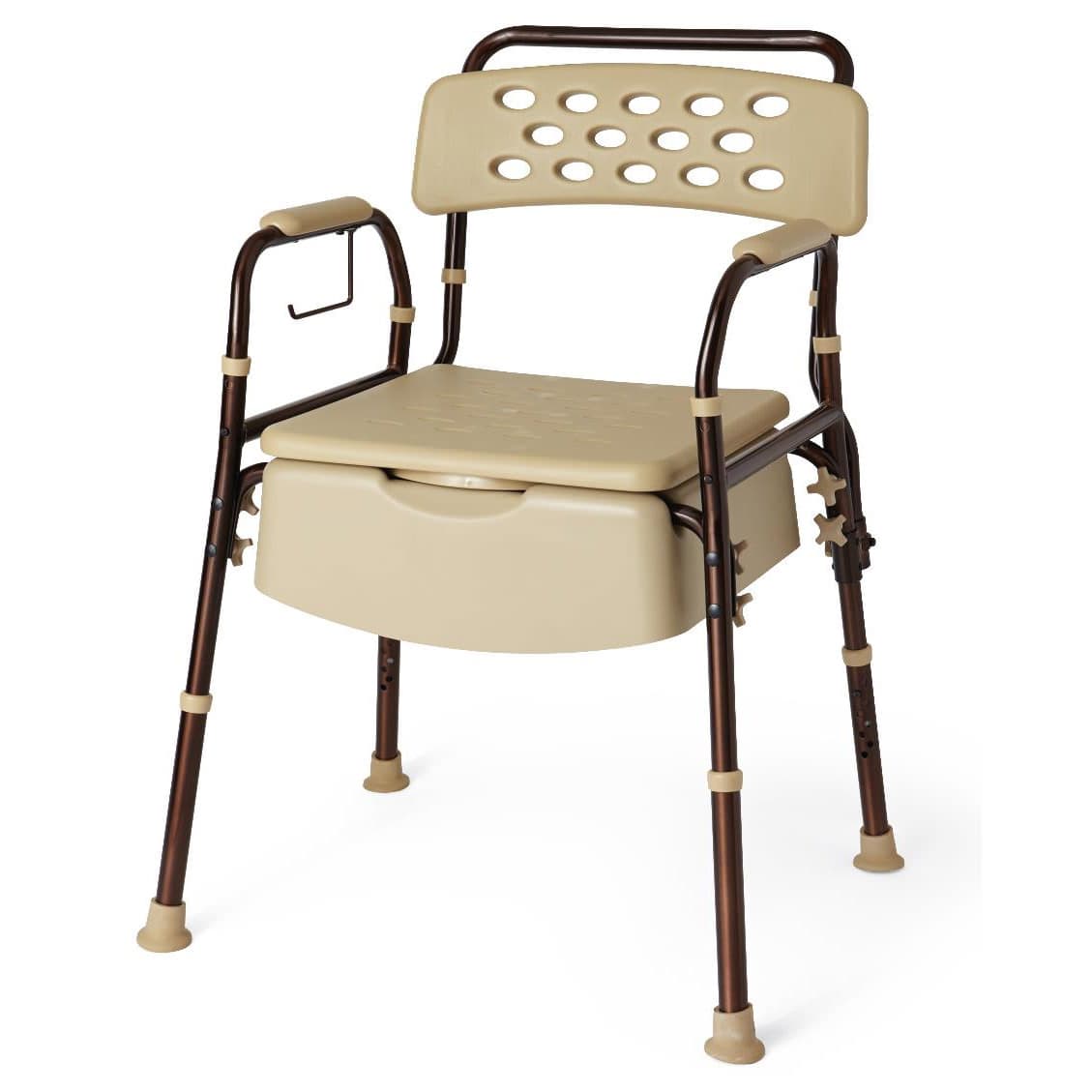 Medline Elements Bedside Commode with Microban - Image 1