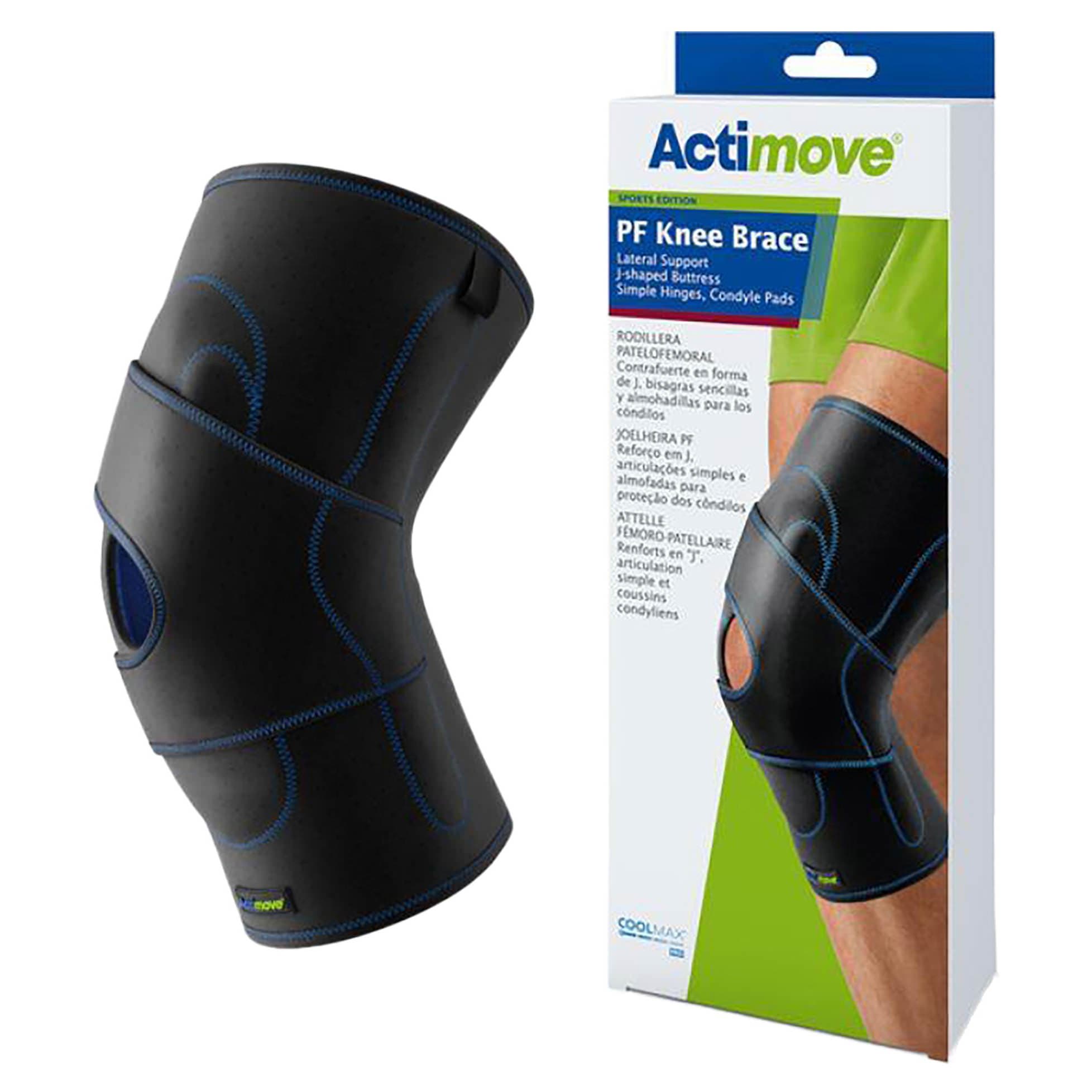 Actimove PF Knee Brace Lateral Support Simple Hinges, Black - Image 1