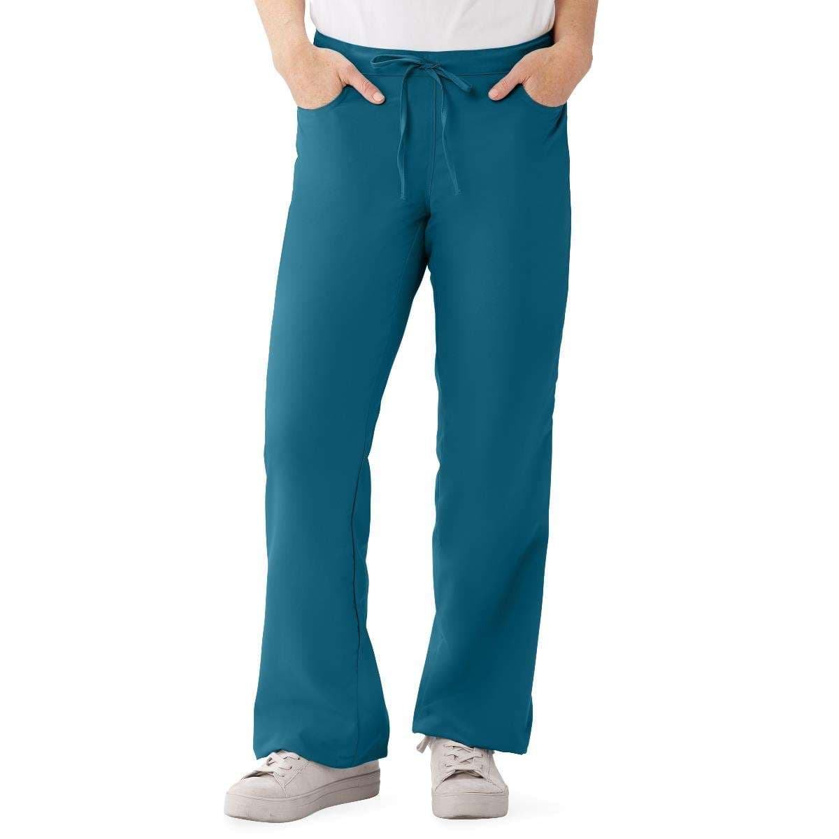 Performax Women's Modern Fit Boot-cut Scrub Pants, Caribbean Blue, 2XSmall - Image 1