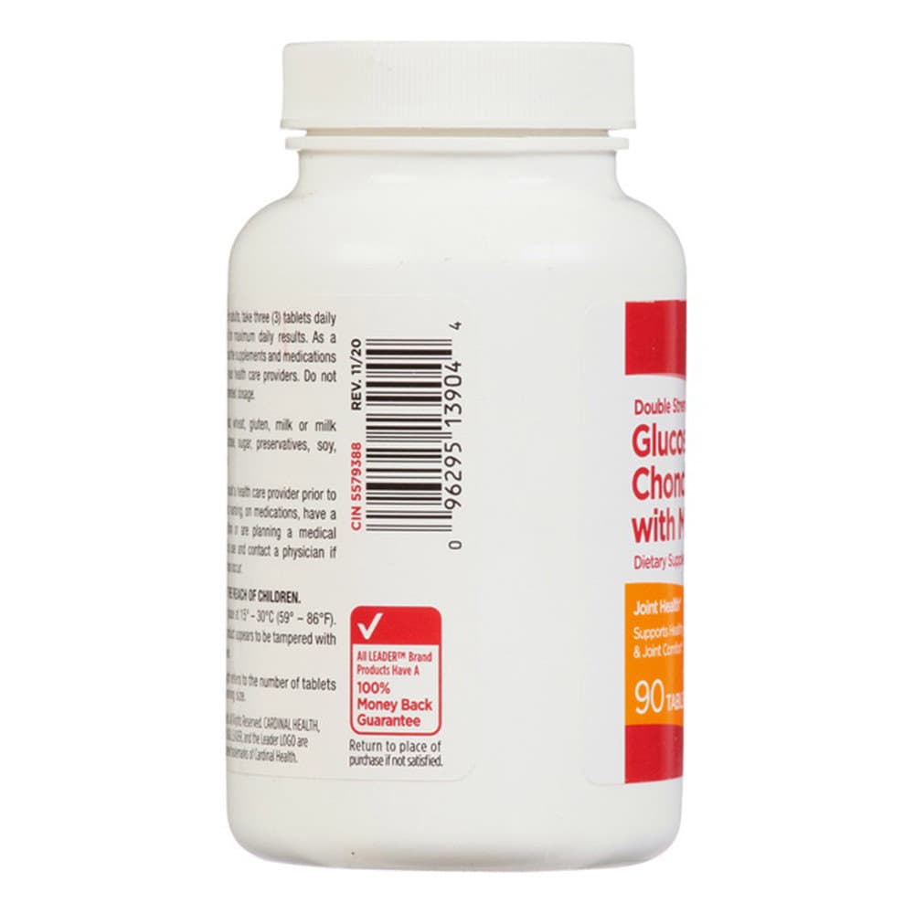 Leader Double Strength Glucosamine Chondroitin With MSM Tablets - Bottle of 90 - Image 2