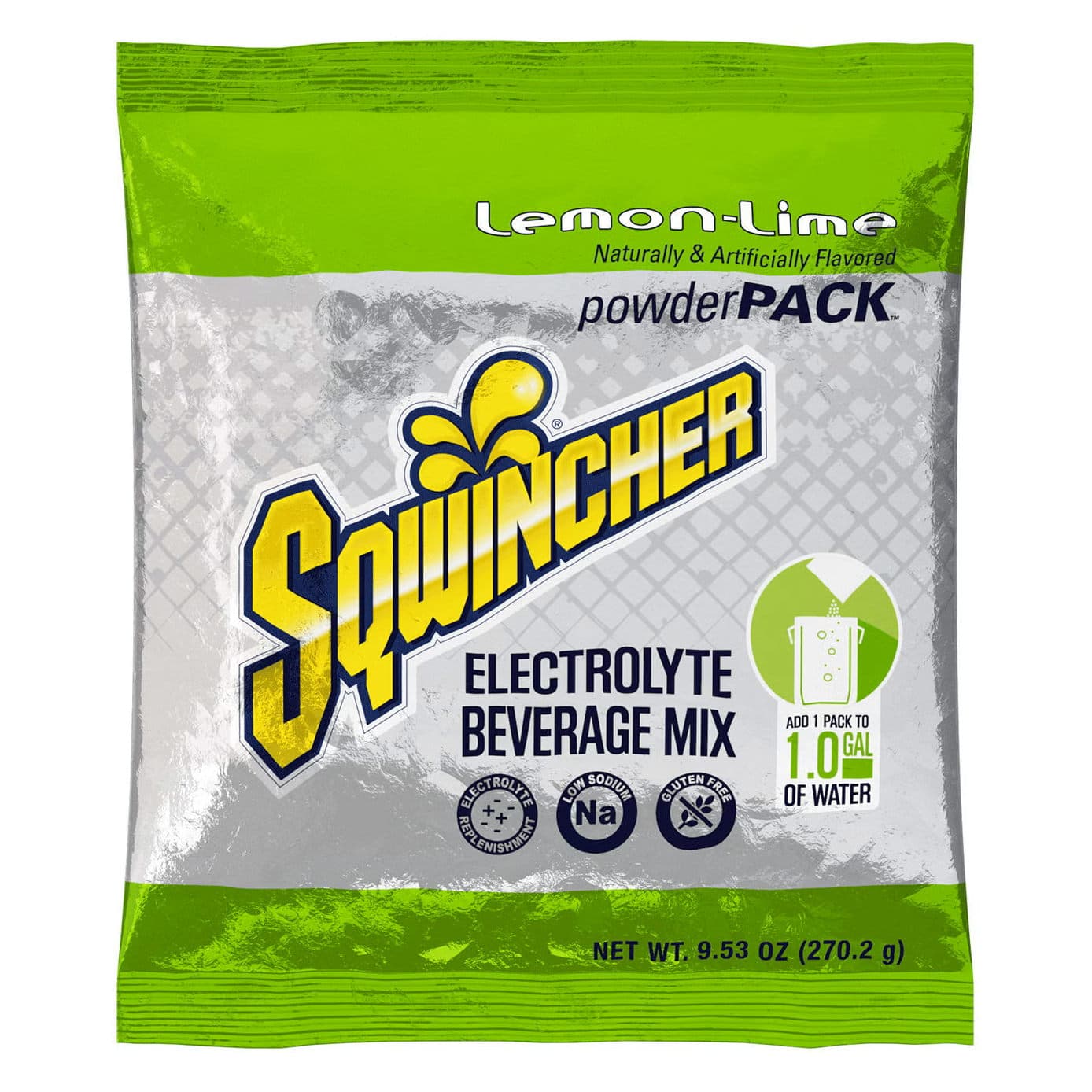 Sqwincher Powder Pack Electrolyte Drink Mix, Lemon Lime - Case of 80 - Image 1