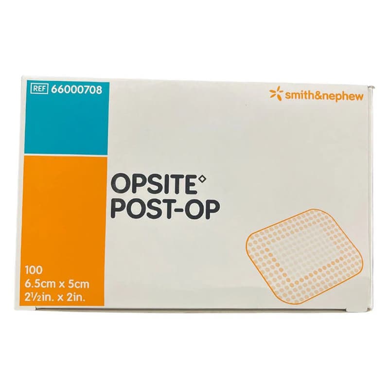 Opsite Post-Op Transparent Waterproof Dressing, 2 x 2-1/2 Inch - Case of 100 - Image 1