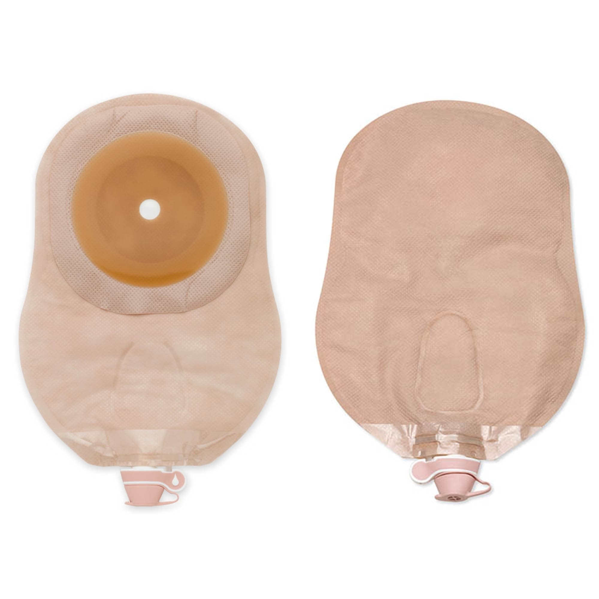 Premier 1-Piece Cut-to-Fit Urostomy Pouch with Flat Flextend Barrier, Beige, Upto 2-1/2 Inch - Box of 10 - Image 1